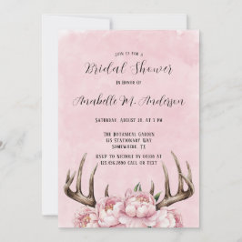 Invitación Boho Antler y la ducha de novias de los peoneses r