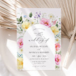 Invitación Boho Arch Colorful Floral Spring Elegant Wedding<br><div class="desc">Jardín de primavera floral colorido del Boho Arch Elegante invitación a la boda de fotos Esta invitación a la boda presenta un hermoso arco botánico floral y verde sabio hecho de flores coloridas en rosa, naranja, azul, amarillo y blanco. Por favor, edite la parte posterior de la invitación con su...</div>