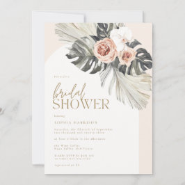 Invitación Boho Arch Dusty Floral Bridal Shower