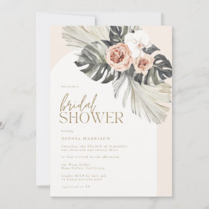 Invitación Boho Arch Dusty Floral Bridal Shower