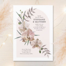 Boho Arch Dusty Orchids Floral Boda
