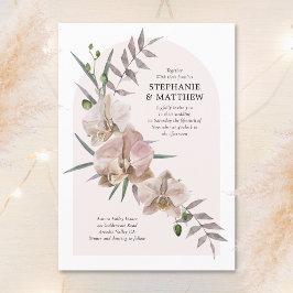 Invitación Boho Arch Dusty Orchids Floral Boda