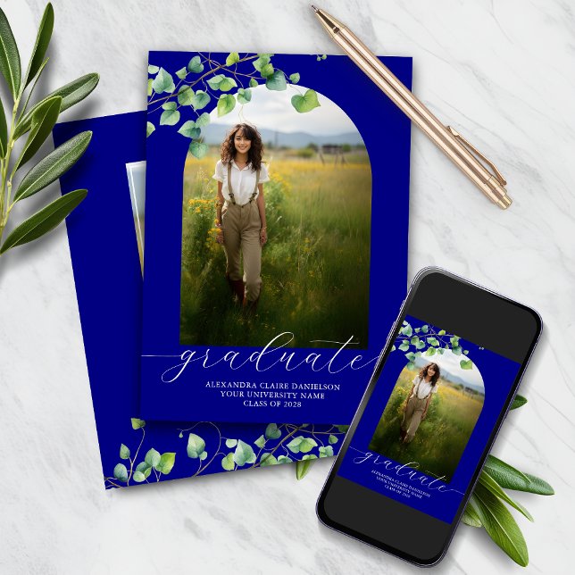 Invitación Boho Arch Ivy, graduación de la Marina (Subido por el creador)