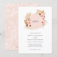Boho arch pampas césped rosa de color rosa boda in