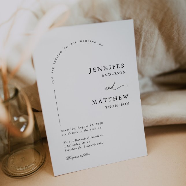 Invitación Boho Arch Simple Boda (Subido por el creador)