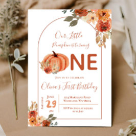 Invitación Boho Arch Terracotta Pumpkin Cumpleaños