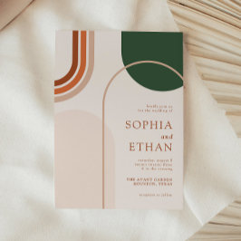 Invitación Boho Arch Wedting Terraccota Rust Beige