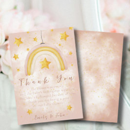 Invitación Boho Arcoiris magia de oro estrellas polvo Gracias