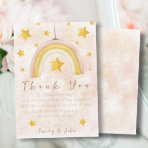 Invitación Boho Arcoiris magia de oro estrellas polvo Gracias