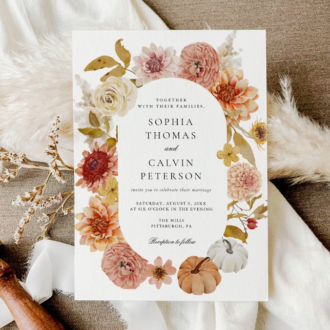 Invitación Boho Autumn Boda (Subido por el creador)