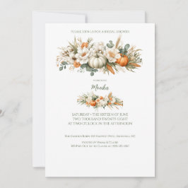 Invitación Boho Autumn Floral Arranque Bridal Shower