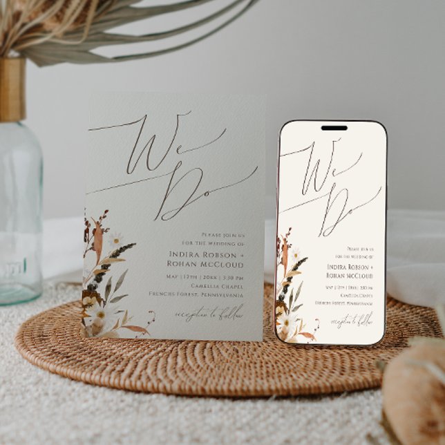Invitación Boho Autumn Wildflower | Beige Hacemos Boda (Subido por el creador)