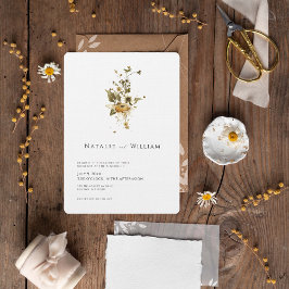Invitación Boho Autumn Wildflower | Boda botánico