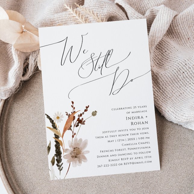 Invitación Boho Autumn Wildflower | Seguimos Jurando Renovaci (Subido por el creador)