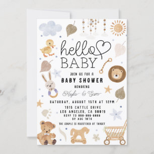 Invitación Boho Baby Boy Nursery Shower