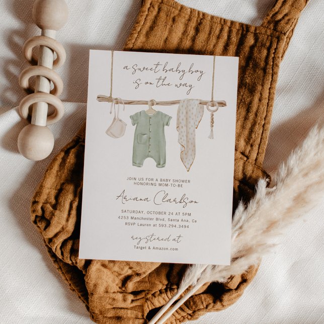 Invitación Boho Baby Boy Shower (Subido por el creador)