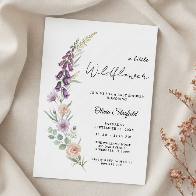 Invitación Boho Baby Shower Invitation Card Floral Watercolor (Subido por el creador)