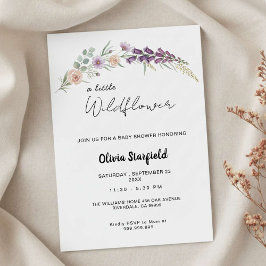 Invitación Boho Baby Shower Invitation Card Floral Watercolor