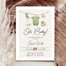 Boho Baby Shower Oh Baby Boy Rústica
