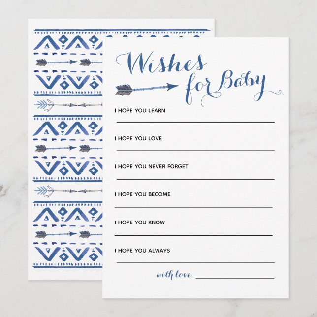 Invitación Boho Baby Shower Quiere Un Bebé (Anverso / Reverso)