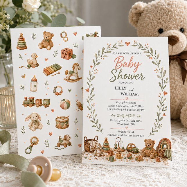 Invitación Boho Baby Toys Shower Invitation (Subido por el creador)
