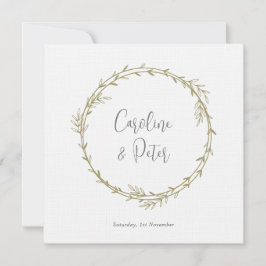 Invitación Boho Bamboo Hoja Botánica Blanda Elegante Vegetaci