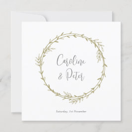Invitación Boho Bamboo Hoja Botánica Blanda Elegante Vegetaci