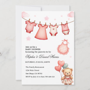 Invitación Boho Bear Baby Shower
