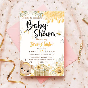 Invitación Boho Bee Baby Shower