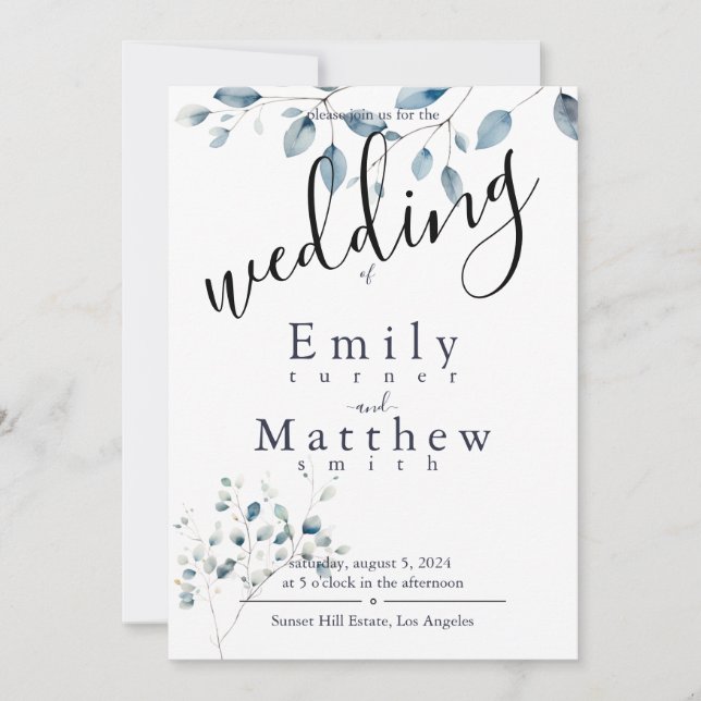 Invitación Boho Bliss Boda (Anverso)