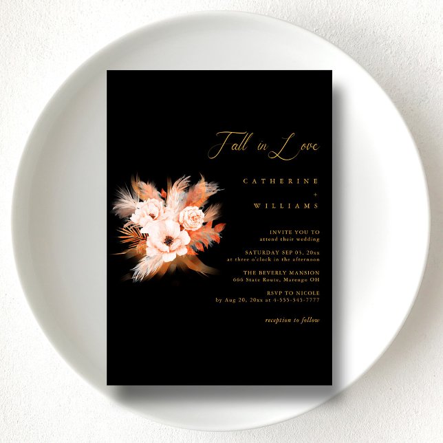 Invitación Boho Bliss: Boda de Enamorarse (Boho Bliss Fall in Love Wedding Invitation)