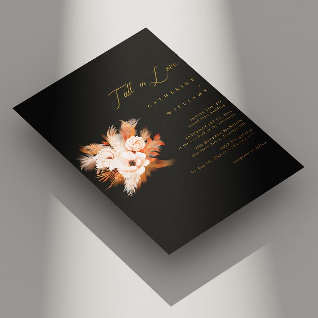 Invitación Boho Bliss: Boda de la caída en el amor (Boho Bliss Fall in Love Wedding Invitation)