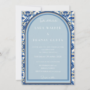 Invitación Boho Bliss: Ceremonia de Boda de Teja de Verano Ch