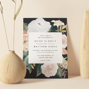 Invitación Boho Blooms   Boda floral moderno