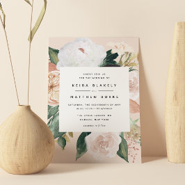 Invitación Boho Blooms | Boda floral moderno