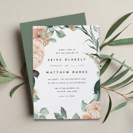 Invitación Boho Blooms | Boda floral moderno