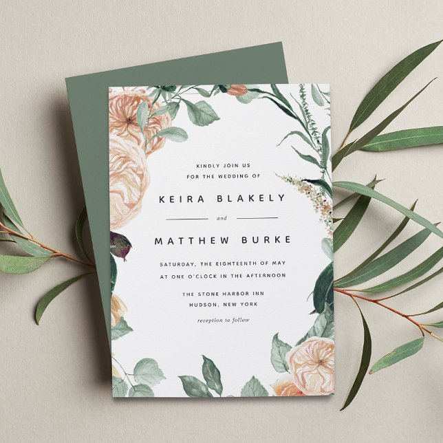 Invitación Boho Blooms | Boda floral moderno (Subido por el creador)