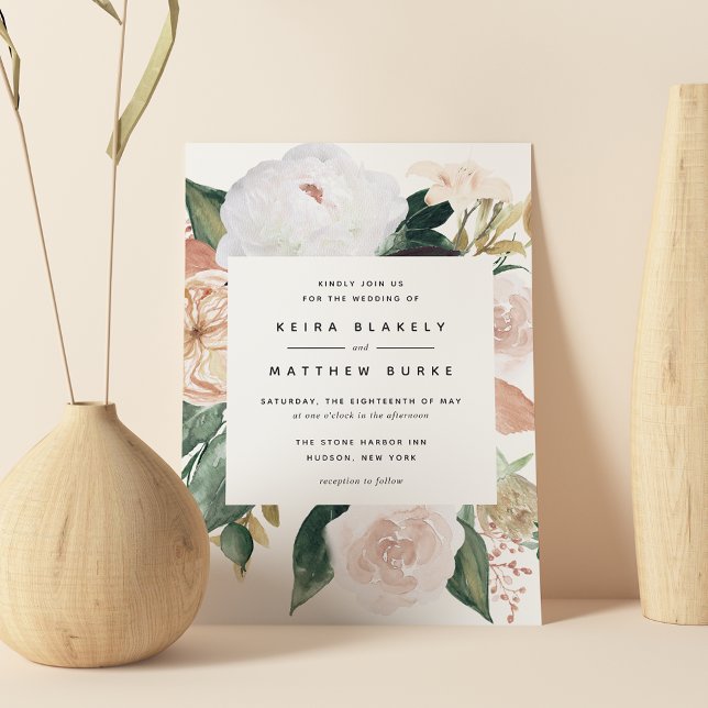 Invitación Boho Blooms | Boda floral moderno (Subido por el creador)