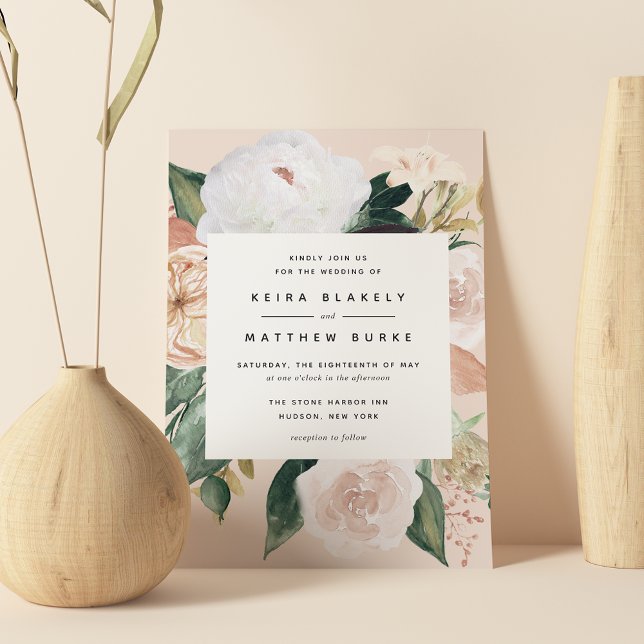 Invitación Boho Blooms | Boda floral moderno (Subido por el creador)