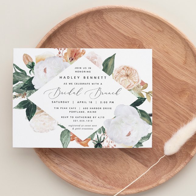 Invitación Boho Blooms | Elegante Brunch Floral Bridal Shower (Subido por el creador)