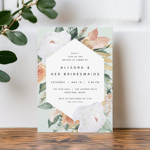 Invitación Boho Blooms   Moderno brunch de las Bridesmaids Fl