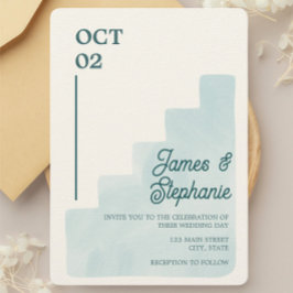 Invitación Boho Blue Boda