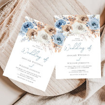 Boho Blue: Boda Floral Bohemio Azul Polvo