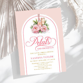 Invitación Boho blush and gold bridal shower invite template