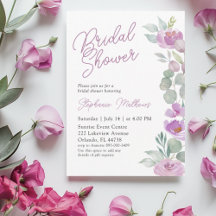 Boho Blush Pink Floral Bridal Shower