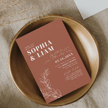 Boho Boda Botanicals Minimalista Terracotta