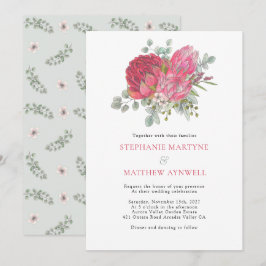 Invitación Boho Boda de Eucaliptos Frorales Botánicos