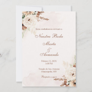 Invitación Boho Boda español