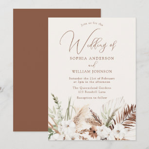 Invitación Boho Boda: Hermosa floral en todas las estaciones