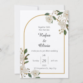Invitación Boho Boda oral Minimalista